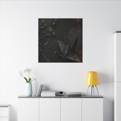 Paper Fold Canvas Art | Spring Kintsugi Broken Beauty Art