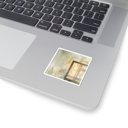 Cozy Shoji Screen Sticker - Watercolor Japandi