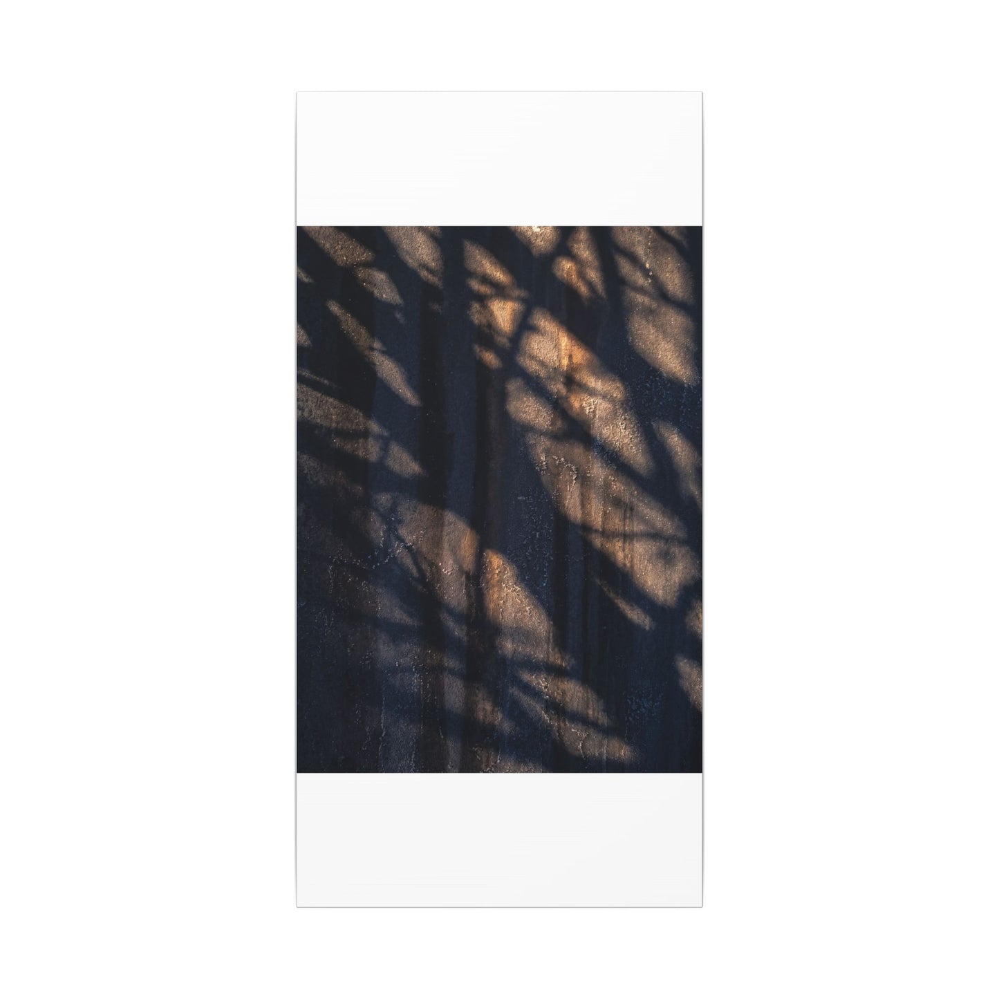 Dark Japandi Shadow Play in Golden Hour | Shadow Zen Canvas Art