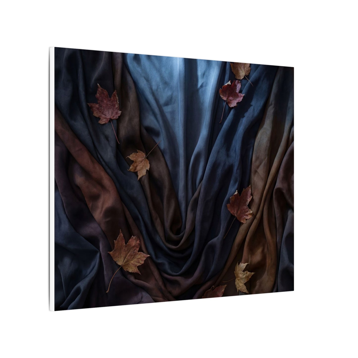 Silk Drape Canvas Art | Autumn Dark Japandi Moody Minimal Art