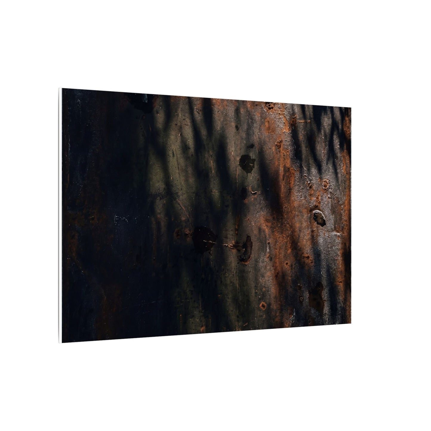 Rust Patina Shadow Zen Canvas Art | Luxurious Dark Japandi Art