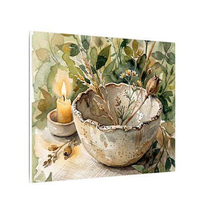 Ceramic Bowl Summer Canvas Art | Japandi Elegant Design