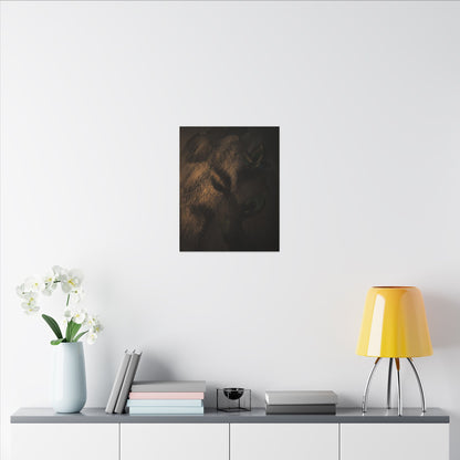 Candlelight Shadow Play Canvas Art - Dark Japandi Ma