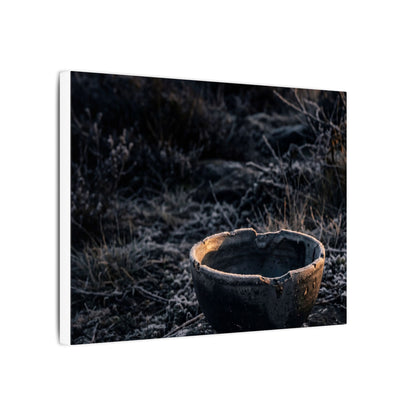 Kanso Ceramic Bowl Canvas Art - Dark Japandi Dark Texture