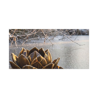 Lotus Flower Gold Repair Canvas Art | Beautiful Kintsugi Art
