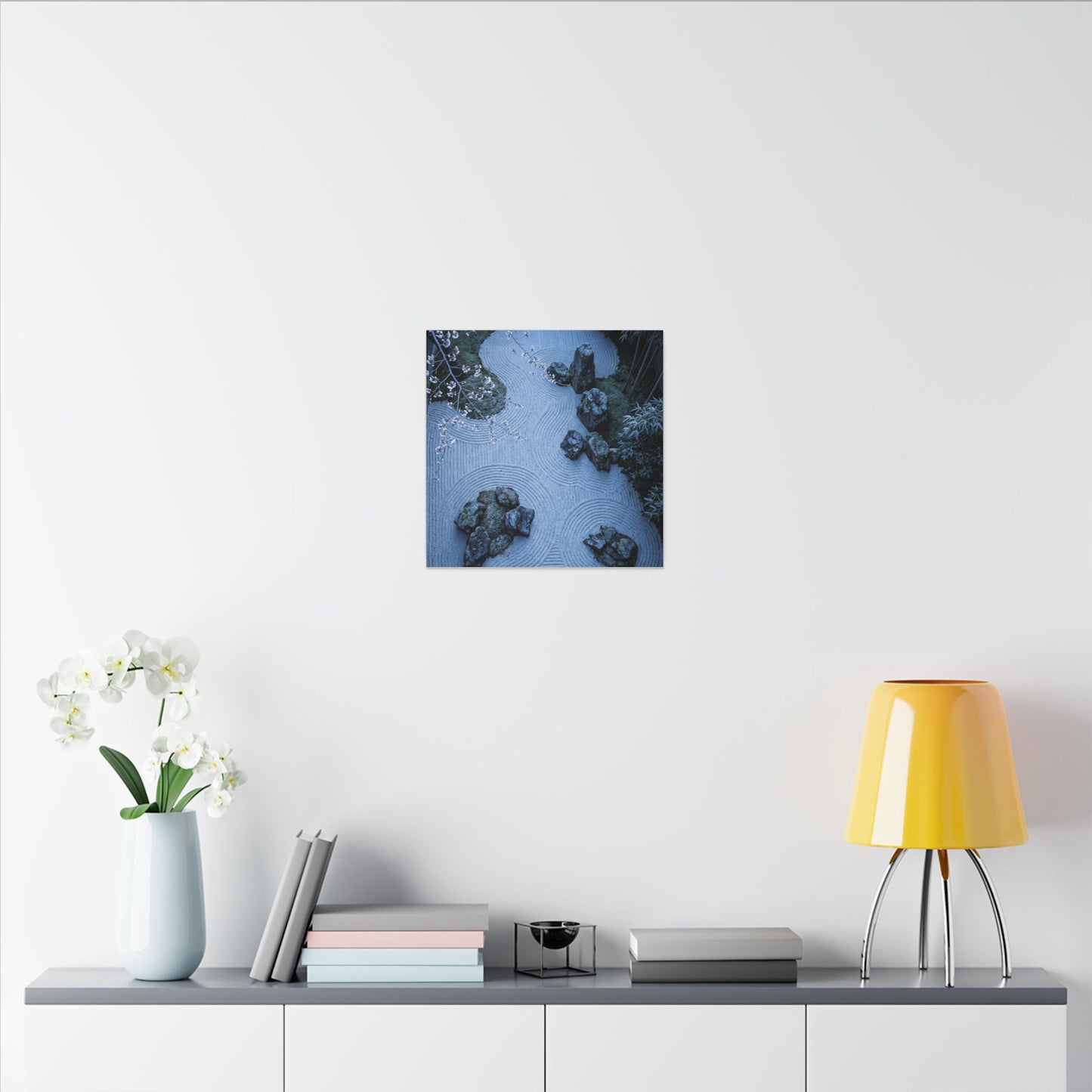 Contemplative Cherry Blossom Canvas Art - Karesansui Zen