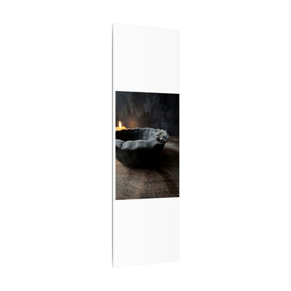 Ceramic Bowl Canvas Art | Winter Dark Japandi Shadow Zen Art