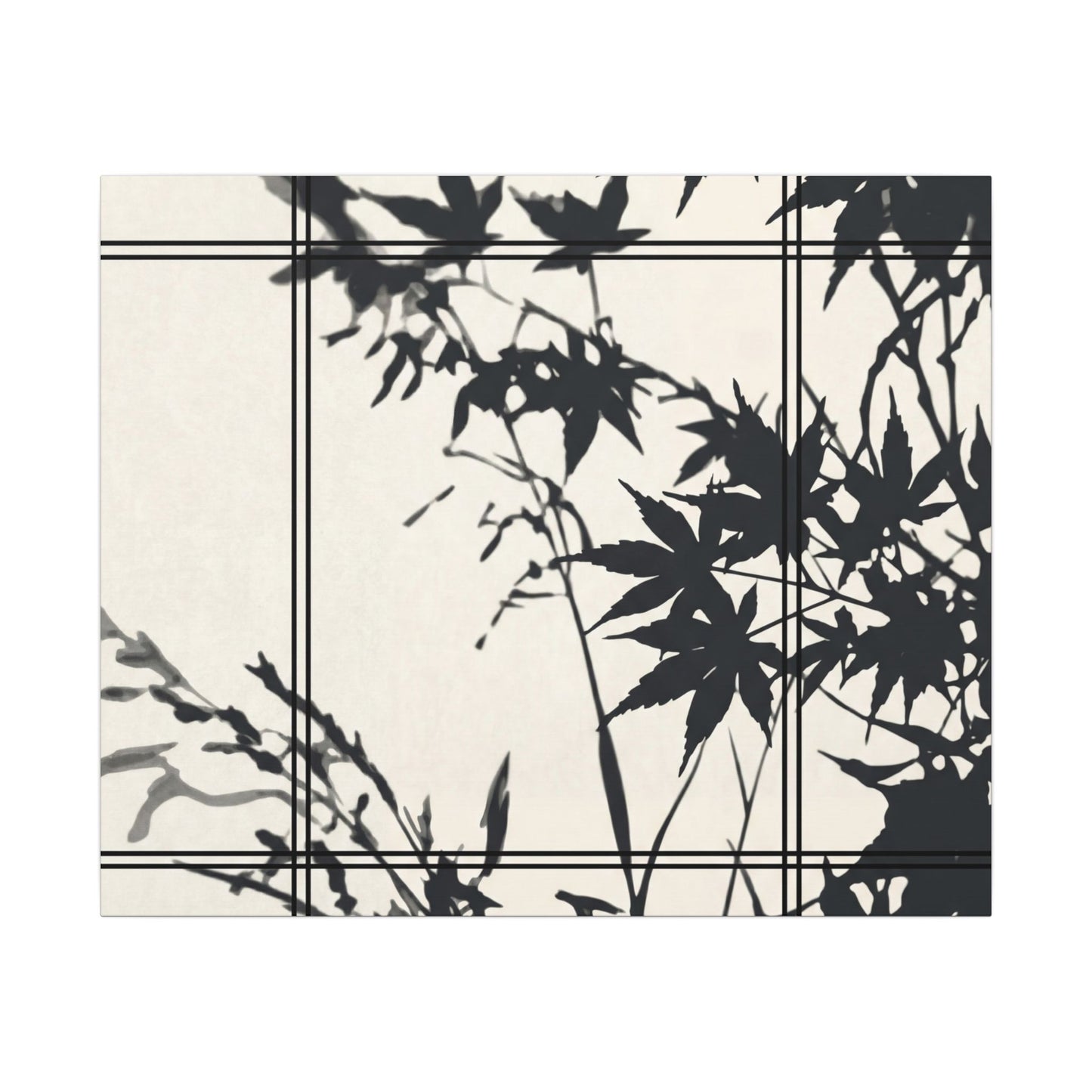 Shoji Screen Canvas Art | Summer Japandi Minimal Line Art