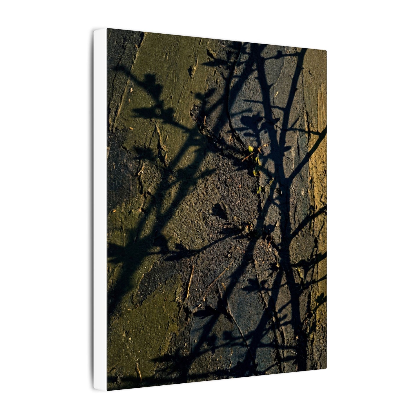 Kanso Shadow Play Canvas Art - Dark Japandi Dark Texture