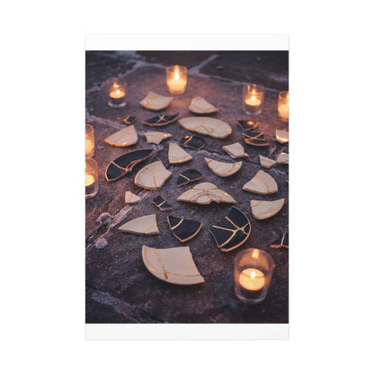 Winter Broken Pottery Broken Beauty Canvas Art | Beautiful Decor