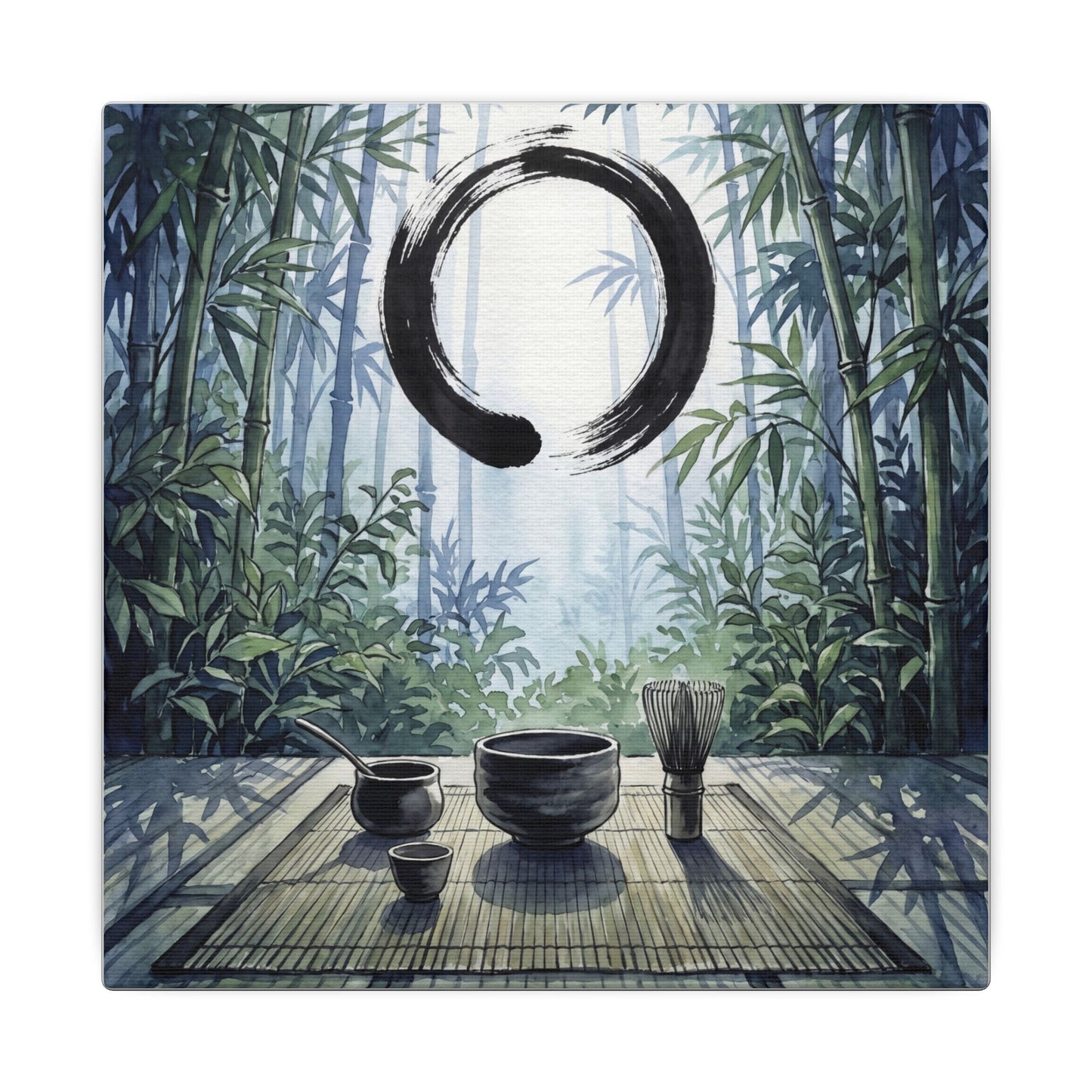 Seijaku Tea Ceremony Canvas Art - Zen Enso