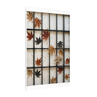 Japandi Shoji Screen in Overcast | Texture Canvas Art