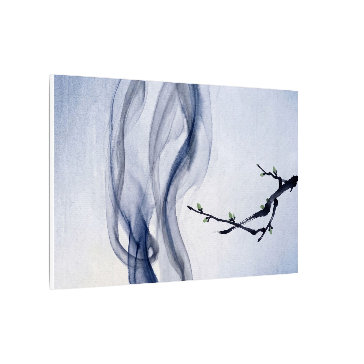 Incense Smoke Spring Canvas Art | Zen Tranquil Design