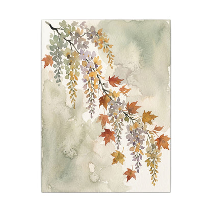 Ma Wisteria Canvas Art - Japandi Watercolor