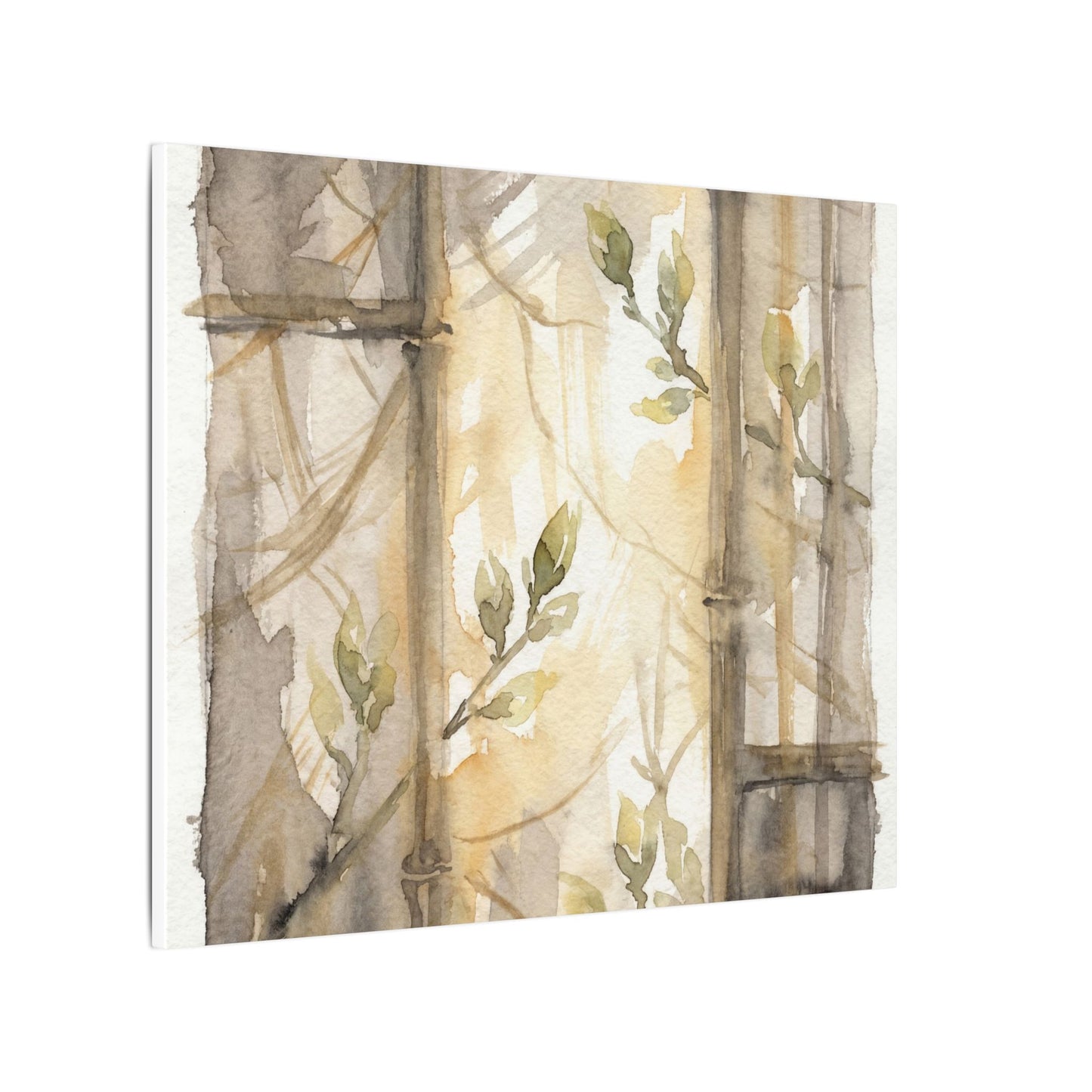 Shoji Screen Spring Canvas Art | Japandi Cozy Design