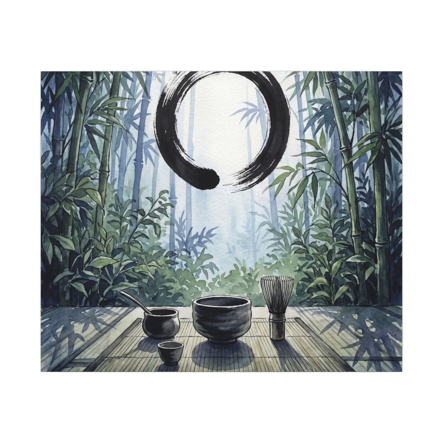 Seijaku Tea Ceremony Canvas Art - Zen Enso