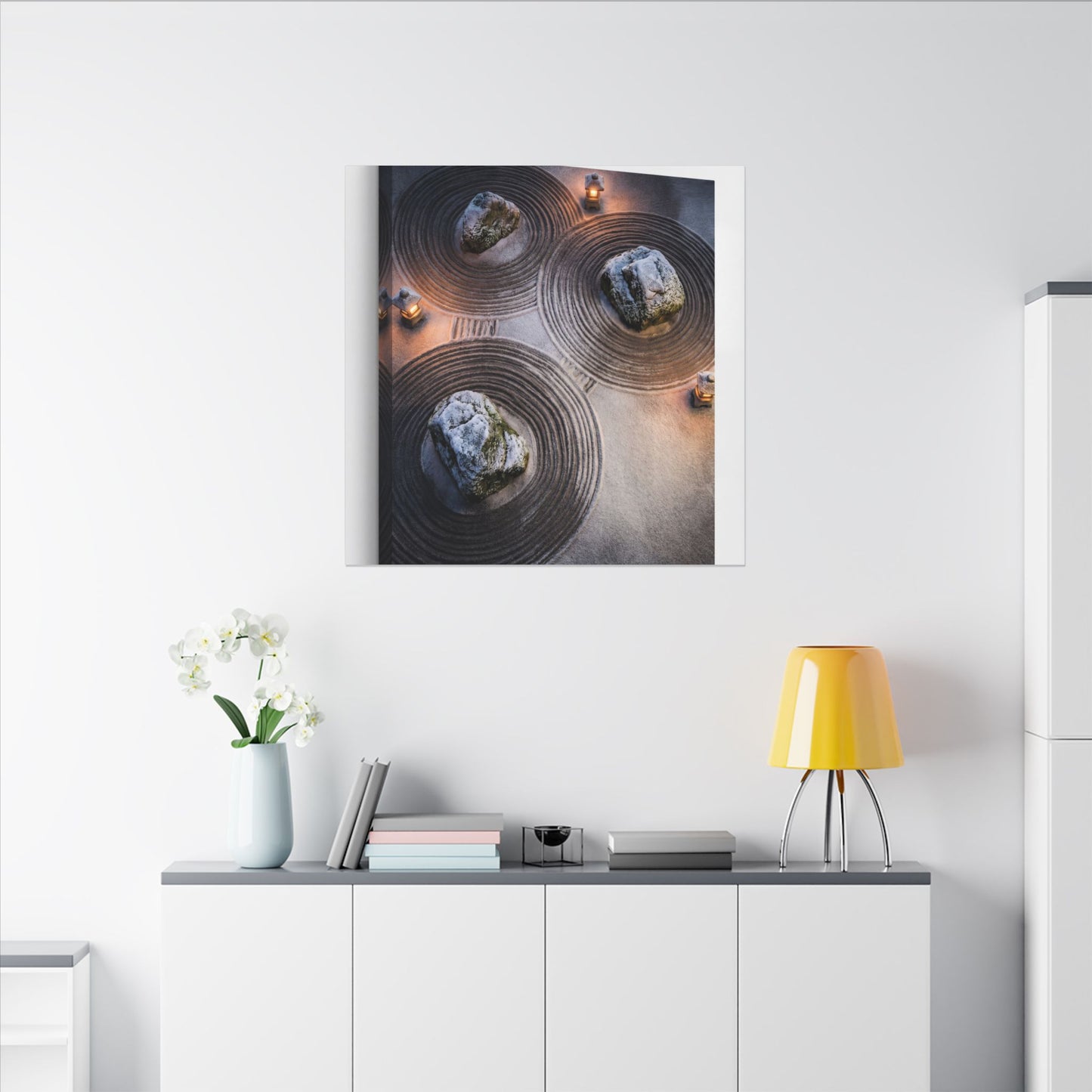 Candlelight Rock Garden Canvas Art - Japandi Ma