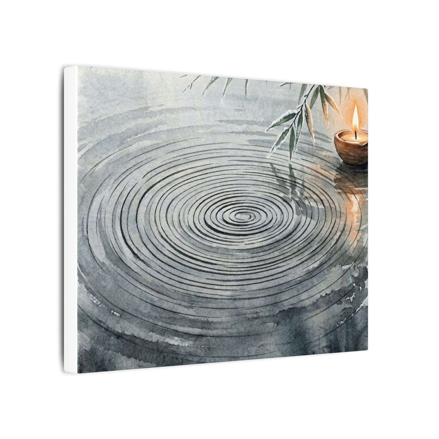 Water Ripple Sumi E Canvas Art | Calm Zen Art