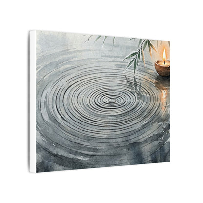 Water Ripple Sumi E Canvas Art | Calm Zen Art
