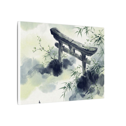 Torii Gate Sumi E Canvas Art | Serene Zen Art