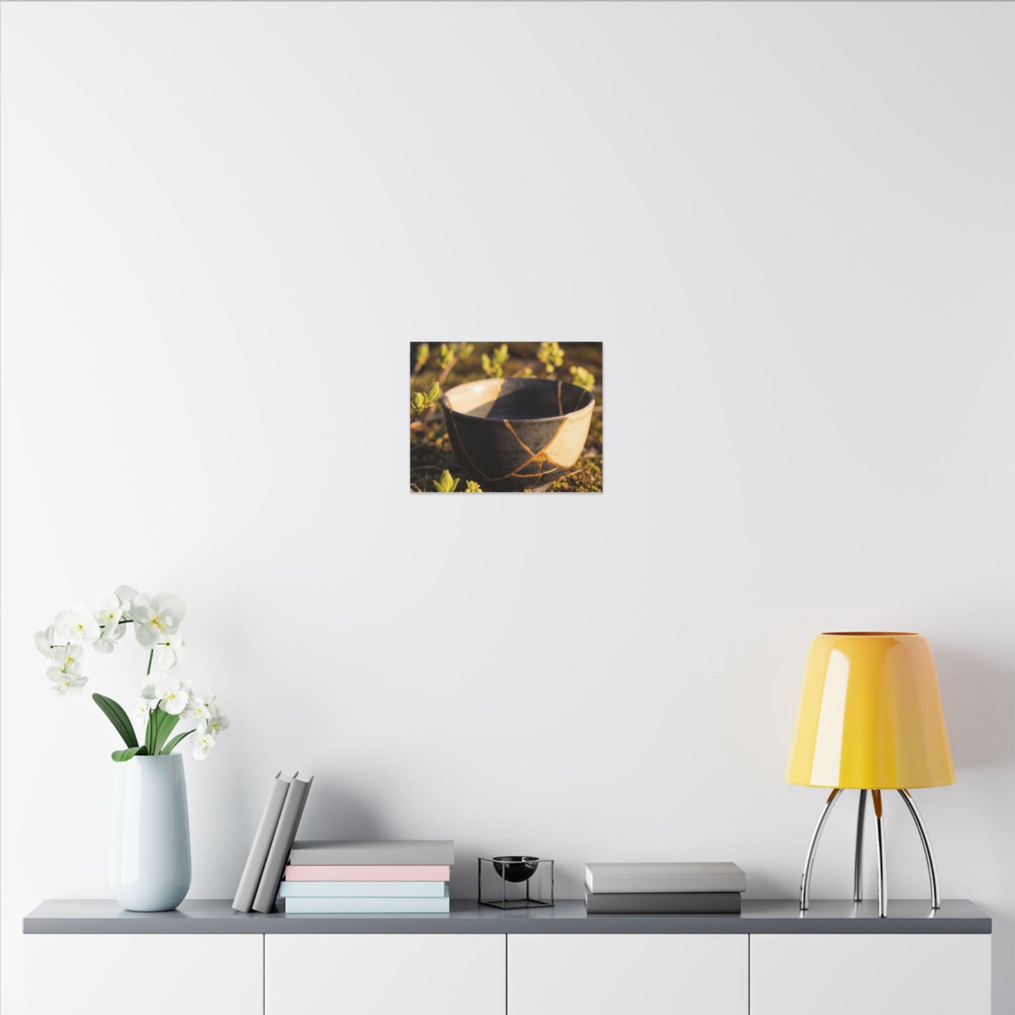 Seijaku Broken Pottery Canvas Art - Kintsugi Gold Repair