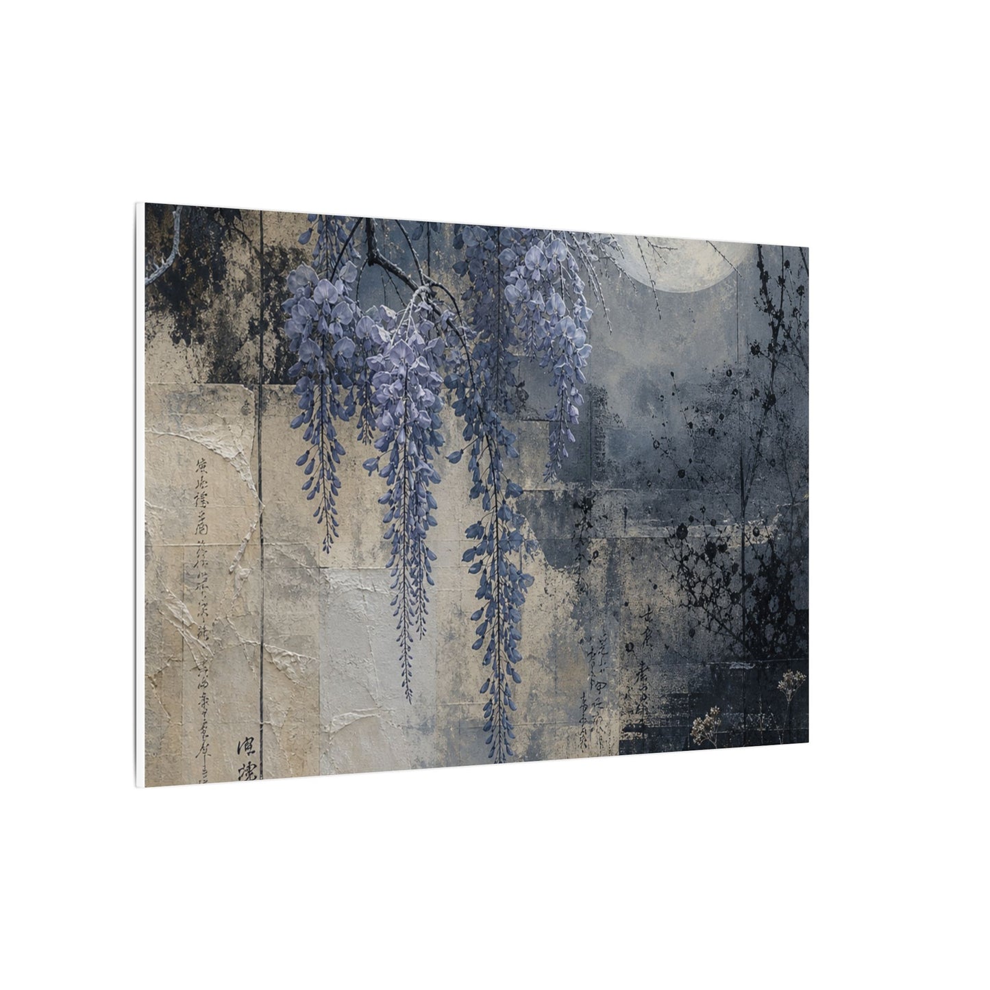 Winter Wisteria Texture Canvas Art | Elegant Decor