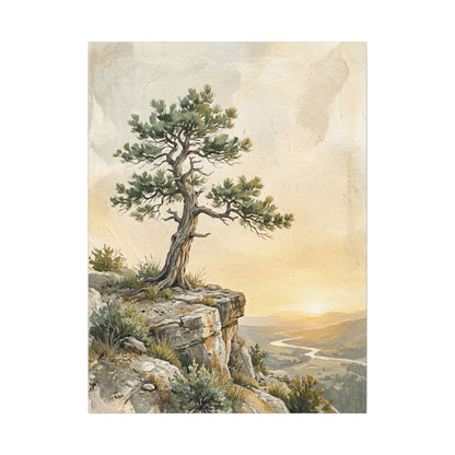Pine Tree Canvas Art | Summer Japandi Texture Art