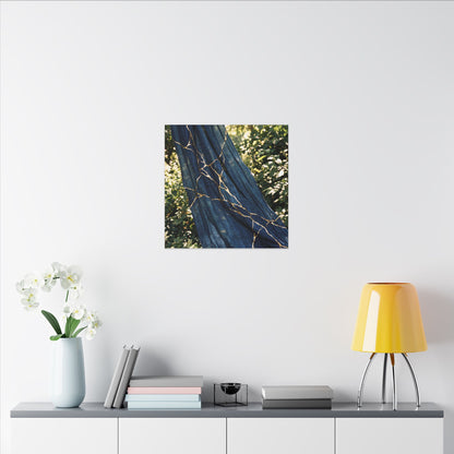 Resilient Silk Drape Canvas Art - Gold Repair Kintsugi