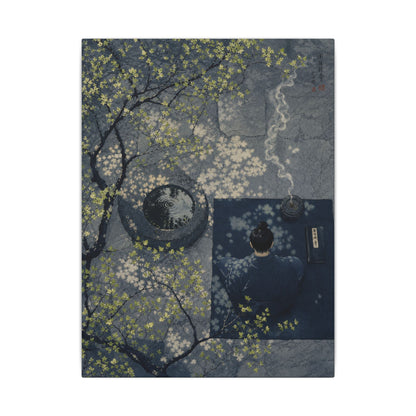 Spring Incense Smoke Ukiyo E Inspired Canvas Art | Tranquil Decor