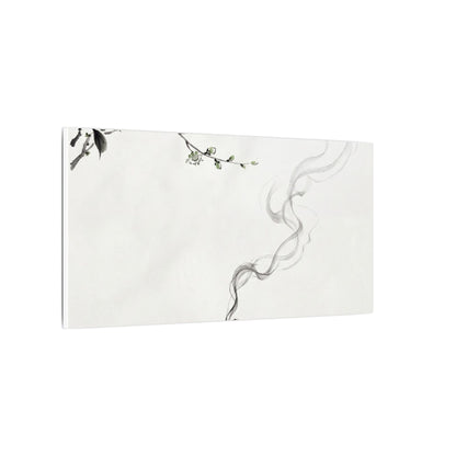 Calm Incense Smoke Canvas Art - Sumi E Zen