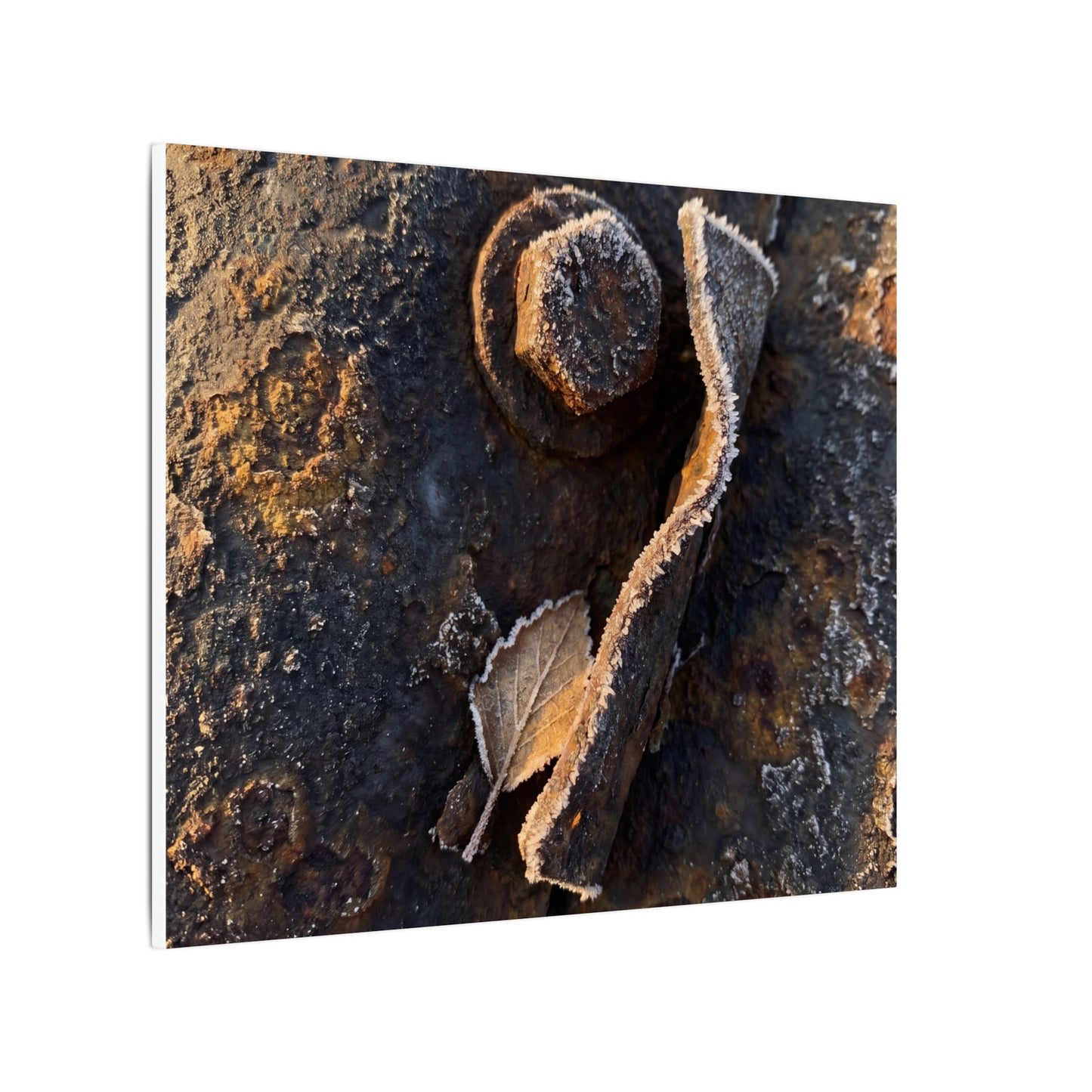 Moody Rust Patina Canvas Art - Moody Minimal Dark Japandi