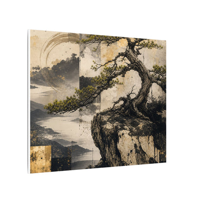 Golden Hour Pine Tree Canvas Art - Japandi Datsuzoku