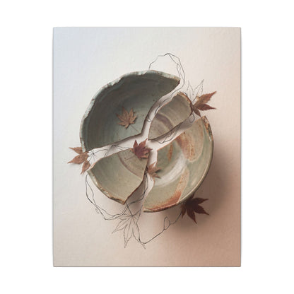 Dawn Ceramic Bowl Canvas Art - Japandi Fukinsei