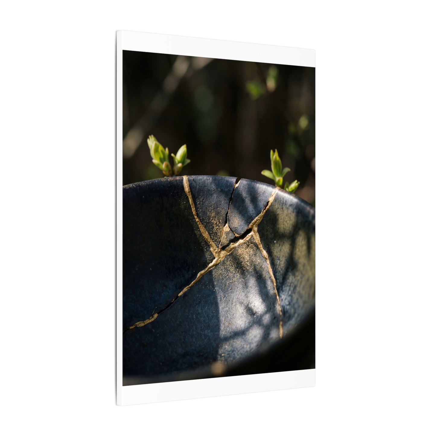 Seijaku Broken Pottery Canvas Art - Dark Japandi Shadow Zen