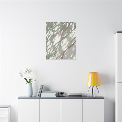 Japandi Shadow Play in Dappled | Japanese Pattern Canvas Art