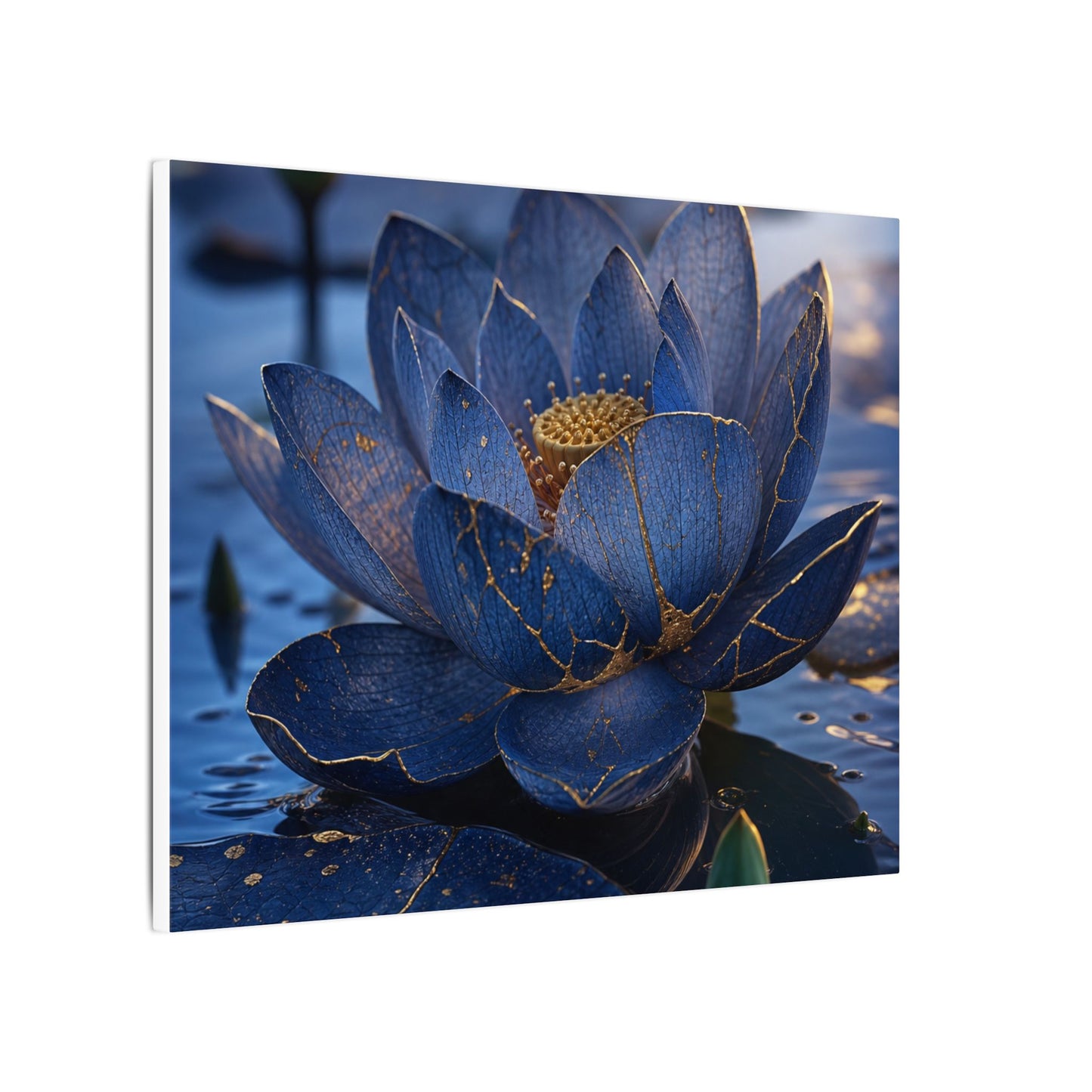 Kintsugi Lotus Flower in Dawn | Broken Beauty Canvas Art