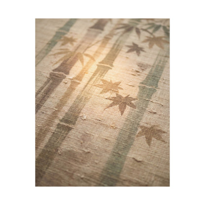 Japandi Bamboo Grove in Golden Hour | Japanese Pattern Wall Art Print