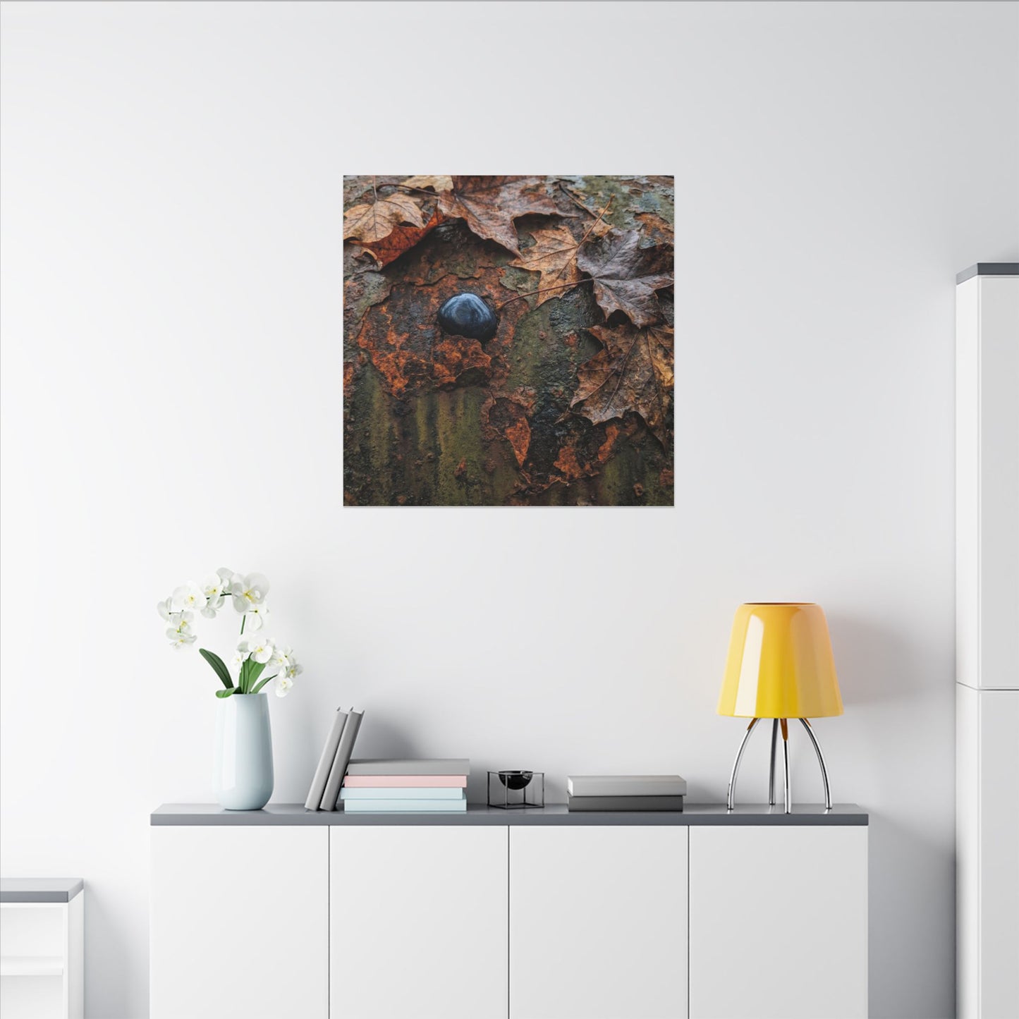 Datsuzoku Rust Patina Canvas Art - Dark Japandi Moody Minimal