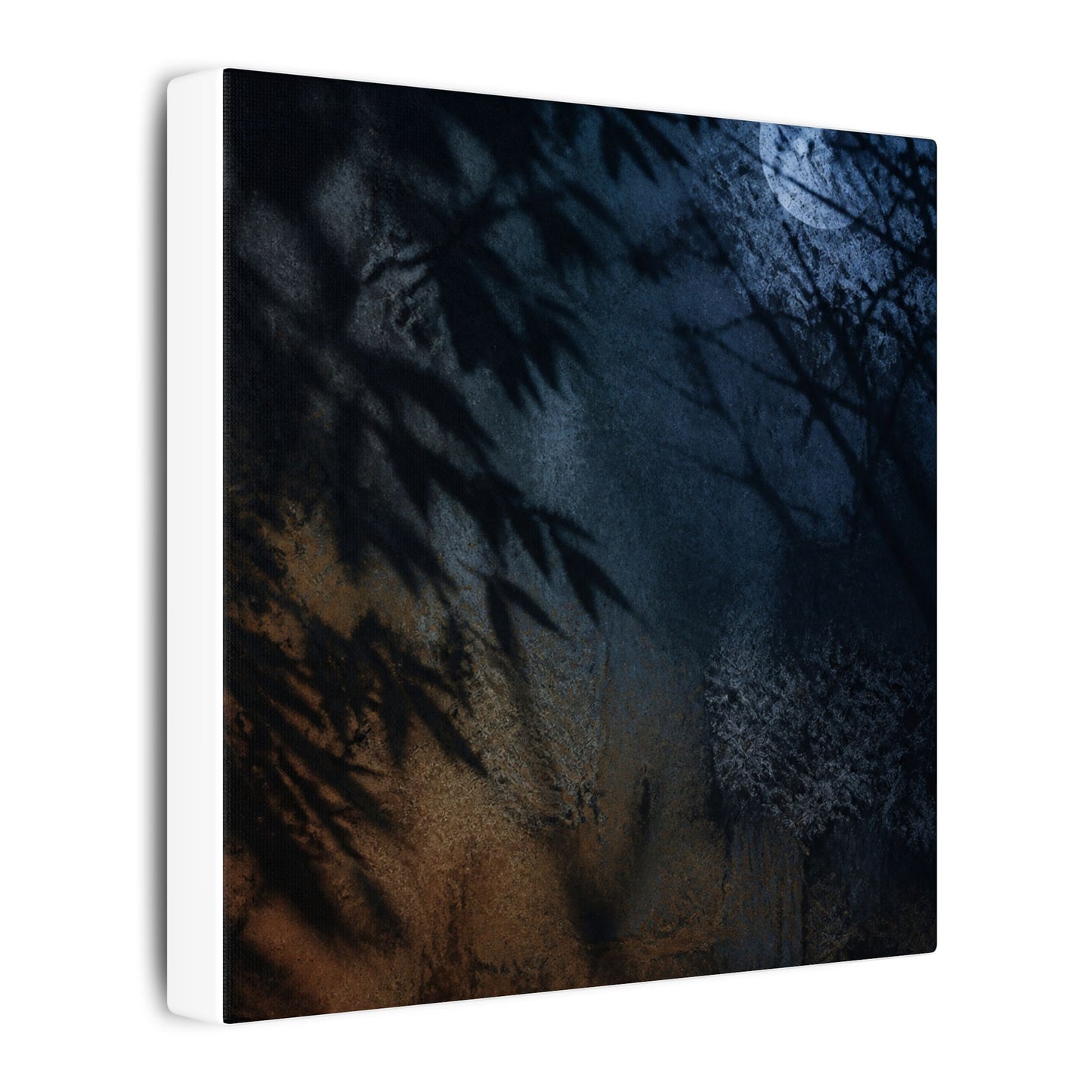 Kanso Shadow Play Canvas Art - Dark Japandi Shadow Zen