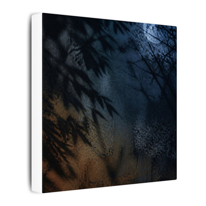 Kanso Shadow Play Canvas Art - Dark Japandi Shadow Zen