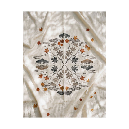 Warm Silk Drape Wall Art Print - Japanese Pattern Japandi