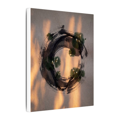 Ink Brushstroke Spring Canvas Art | Dark Japandi Bold Design