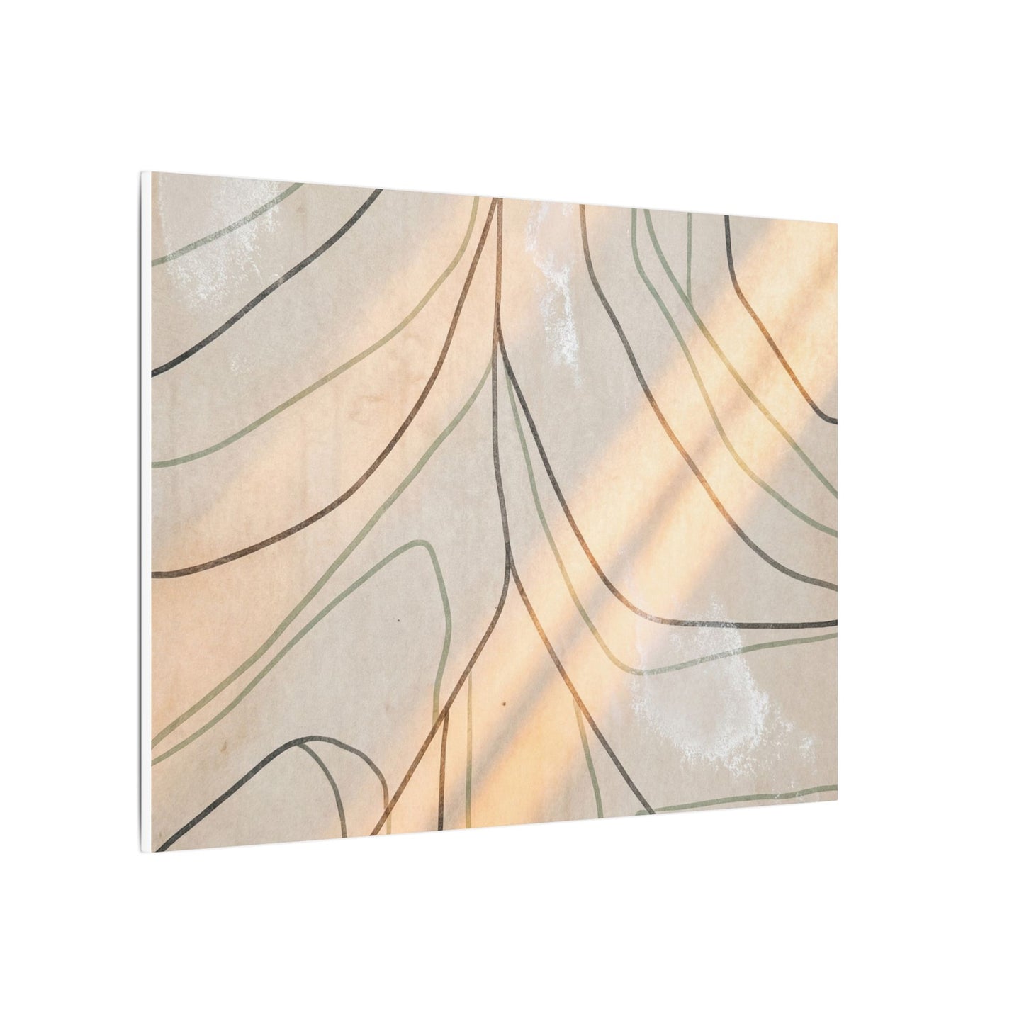Shoji Screen Minimal Line Canvas Art | Warm Japandi Art