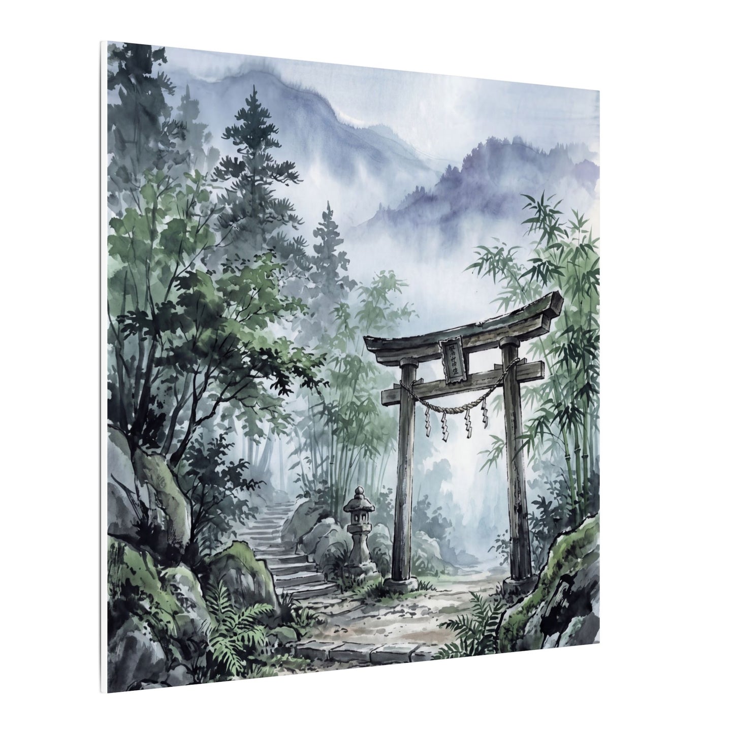 Moonlight Torii Gate Canvas Art - Zen Fukinsei