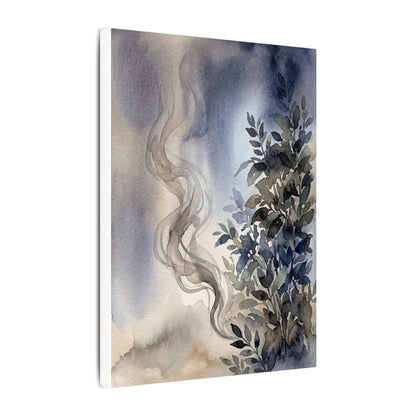 Incense Smoke Summer Canvas Art | Japandi Cozy Design