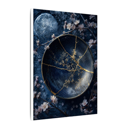 Cherry Blossom Winter Canvas Art | Kintsugi Philosophical Design