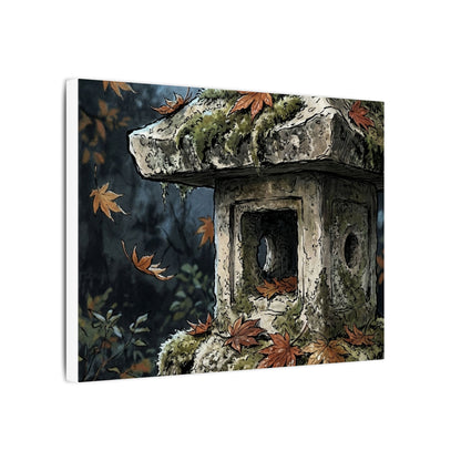 Shibui Stone Lantern Canvas Art - Japandi Minimal Line