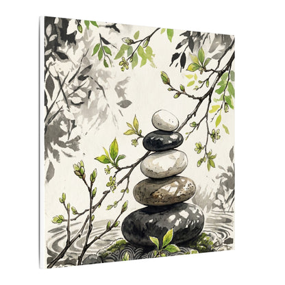 Spring River Stones Japanese Pattern Canvas Art | Elegant Decor
