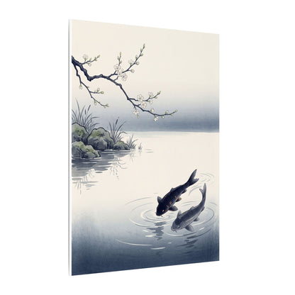 Ma Koi Pond Canvas Art - Zen Ukiyo E Inspired