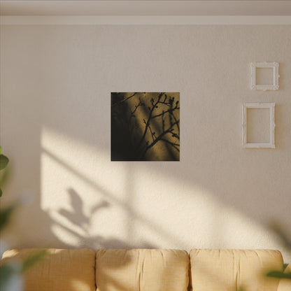 Golden Hour Shadow Play Canvas Art - Dark Japandi Seijaku